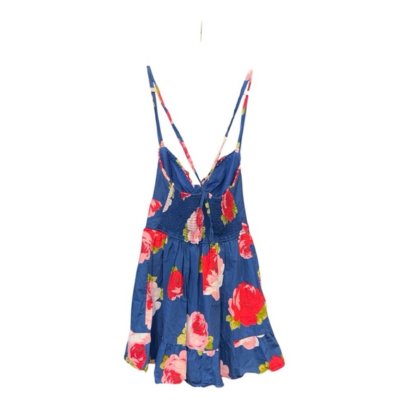 Abercrombie & Fitch Floral Spaghetti Strap Lined Dress w/elastic back. Size L E4 - Picture 2 of 4